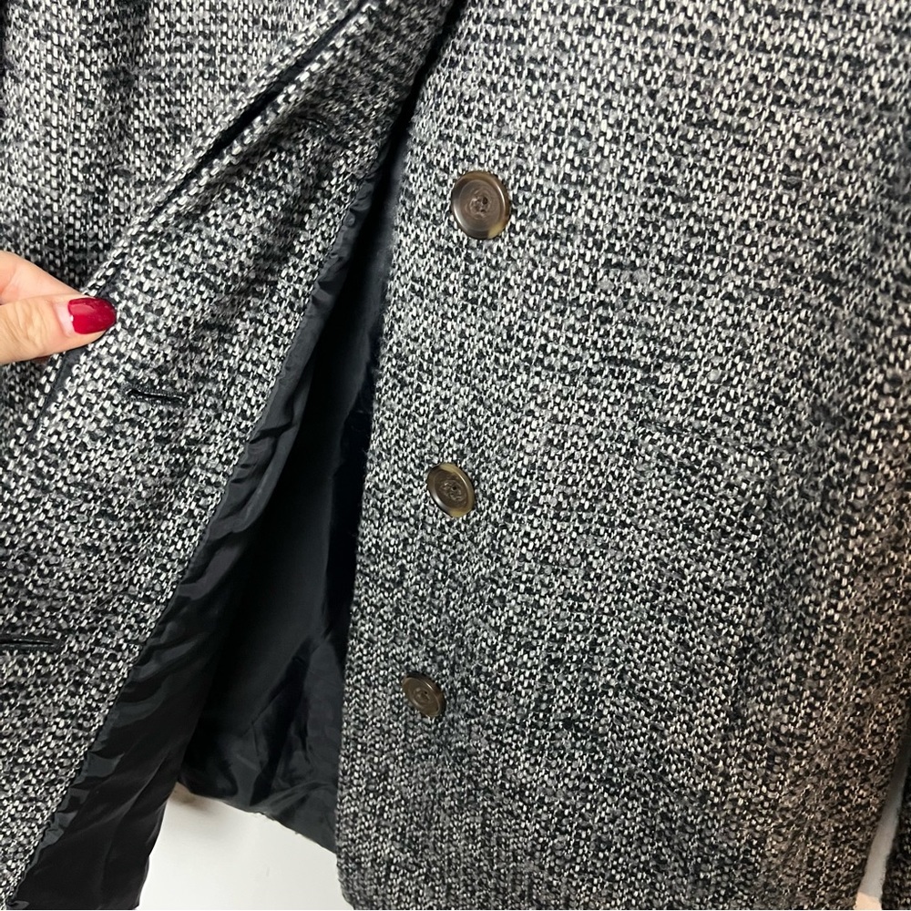J. Crew Black and Gray Pea Coat​ - Picture 3 of 8